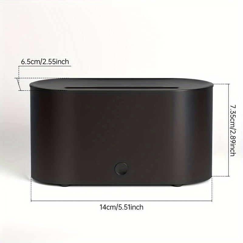 6 Colors Simulated Flame Humidifier, Simulated Flame Shape Smoke Design, Use in The Bedroom at Night, Essential Oils Can Be Added As an Air Aromatherapy Diffuser, Suitable for Home, Office, Gift, Atmosphere Light, Halloween,